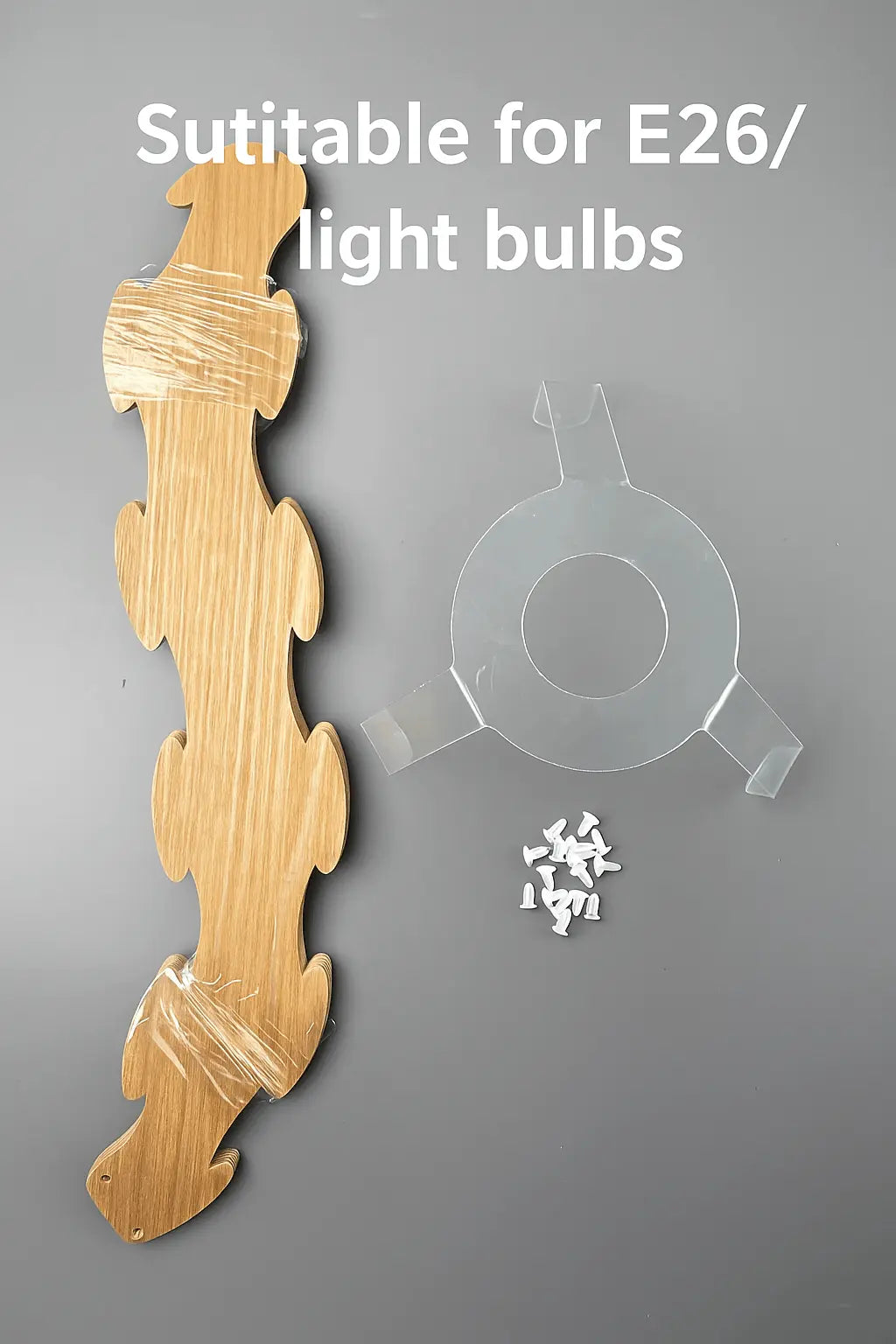 Abat-jour suspendu en bois de style nordique en forme d'œuf pour îlot de cuisine | Kit de fabrication de lampe à monter soi-même