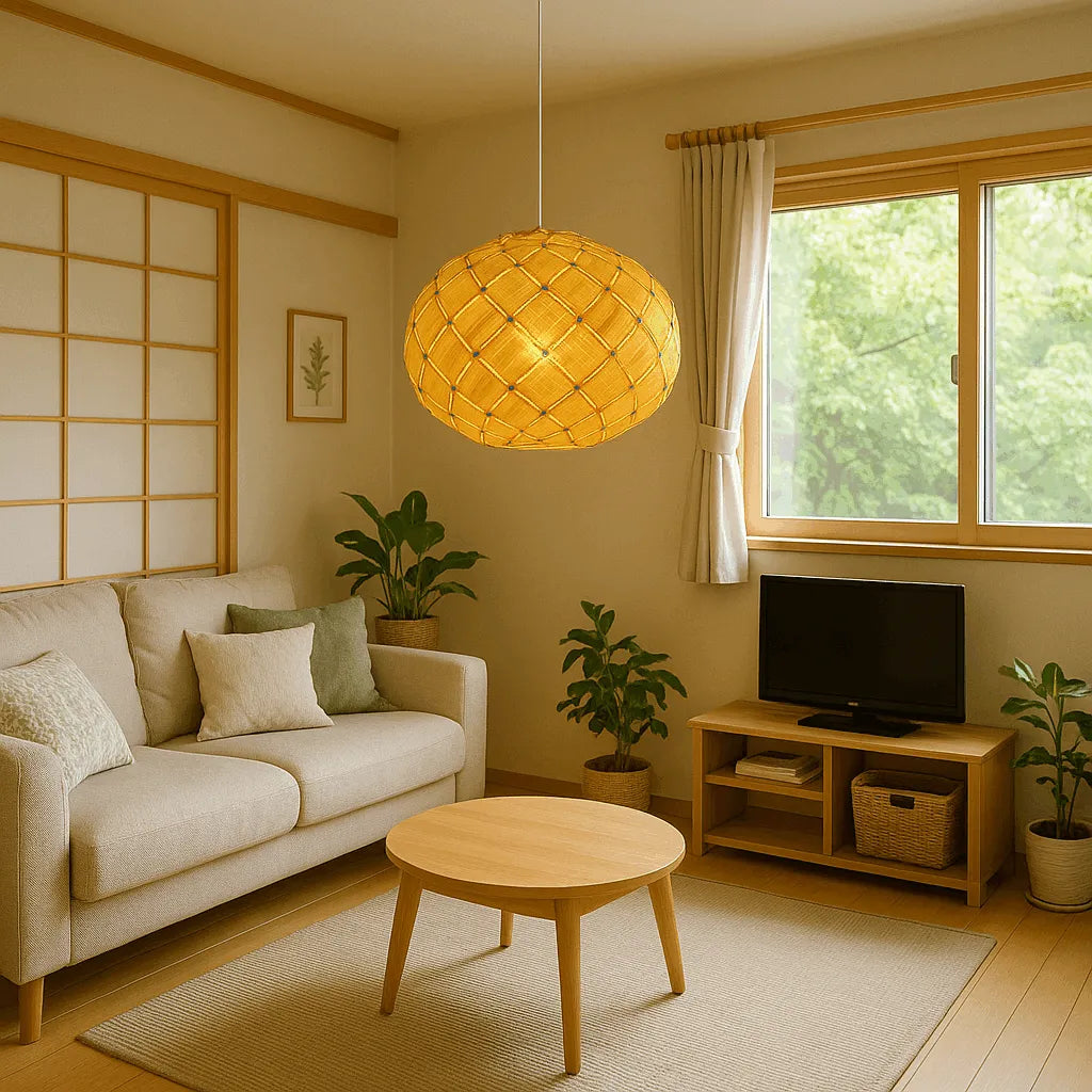 Laternen-Hängeleuchte aus Naturholz | Boho-Landhaus-Leuchten 15''x11''