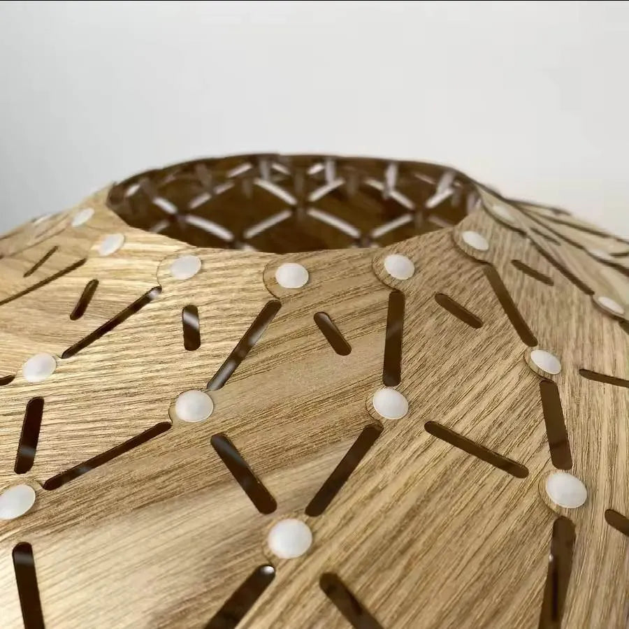 Laternen-Hängeleuchte aus Naturholz | Boho-Landhaus-Leuchten 15''x11''