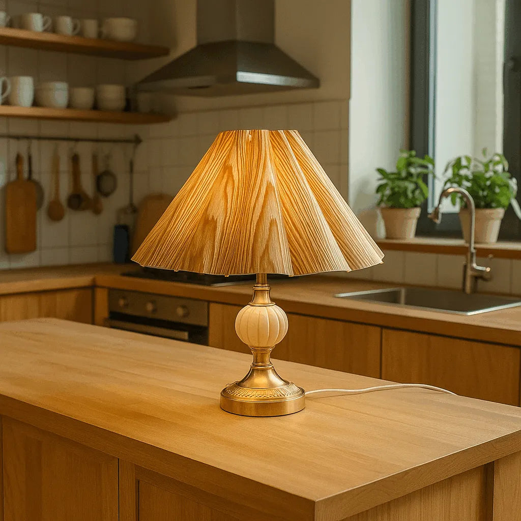 Nordische Jakobsmuschel-Lampenschirme aus Holz für Tisch- und Stehleuchten | DIY Lampenschirm-Bausätze