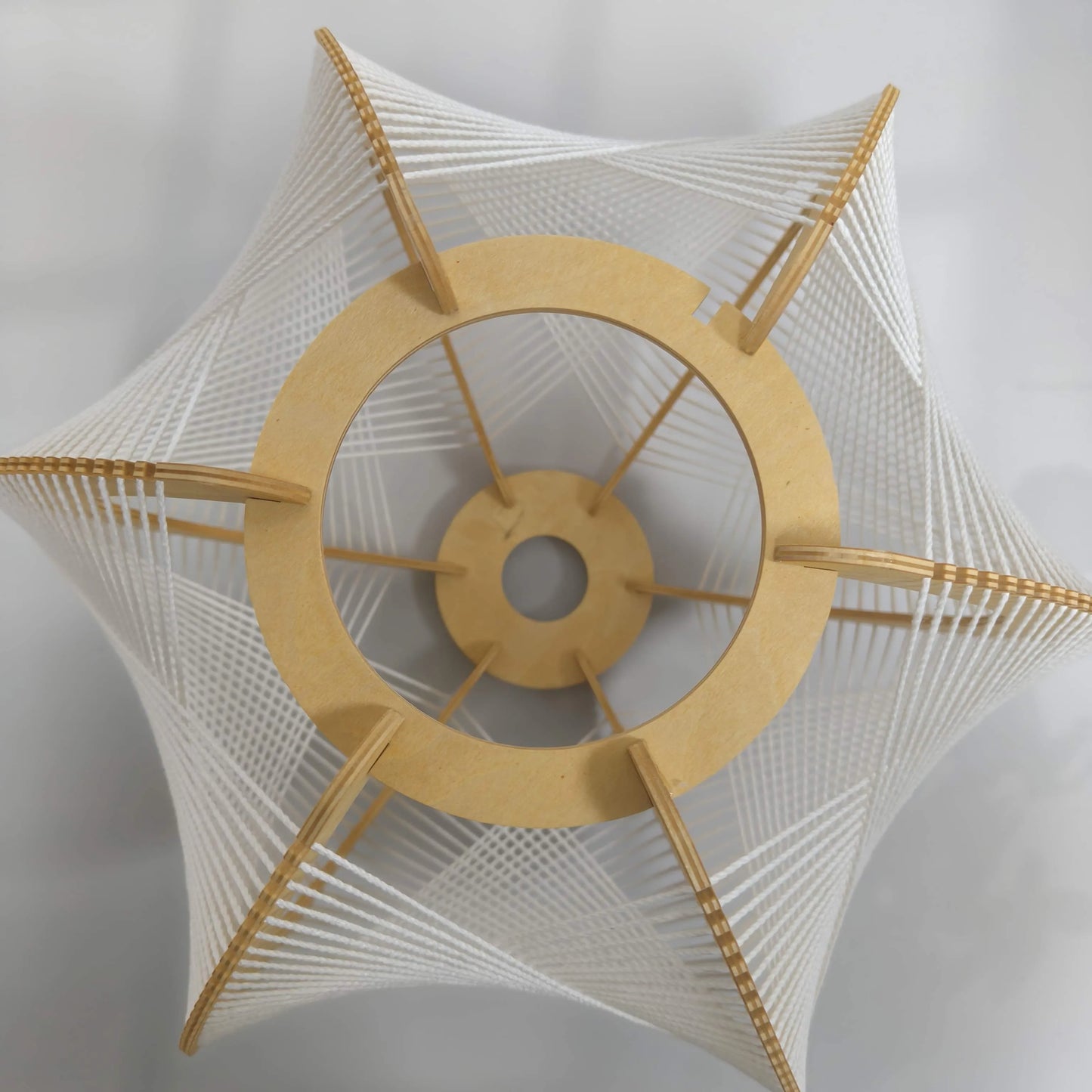 Nordic Wooden Rope Pendant Light Shade for Living Room & Dining Room – E26/E27