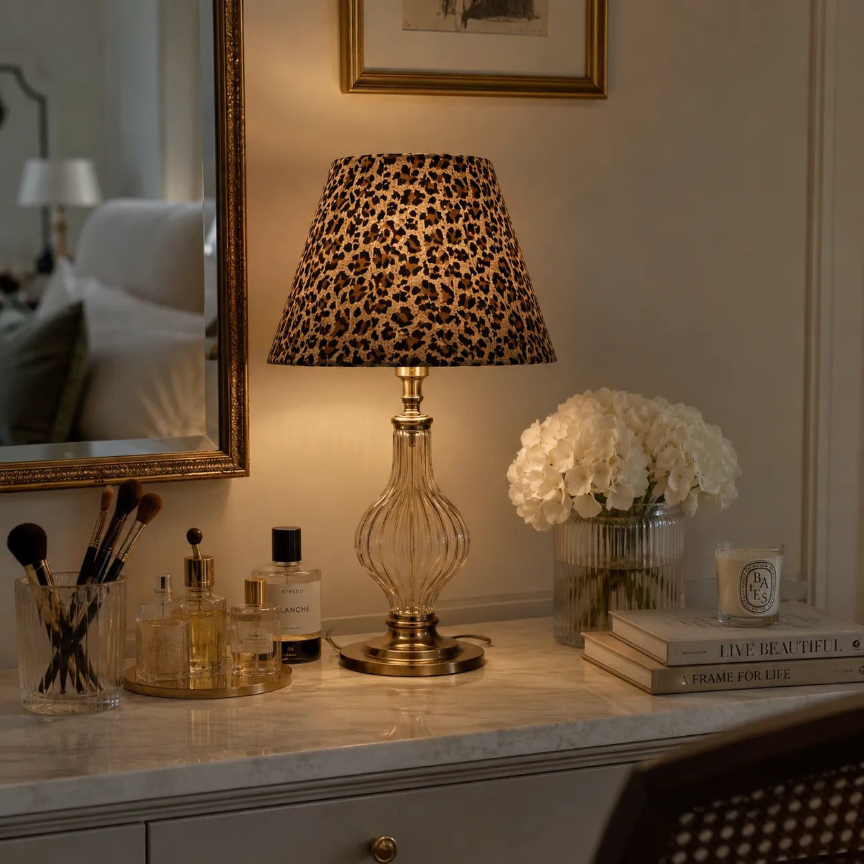 Fabric Empire Lampshade DIY Kit | Leopard Print Table Lamp Shade
