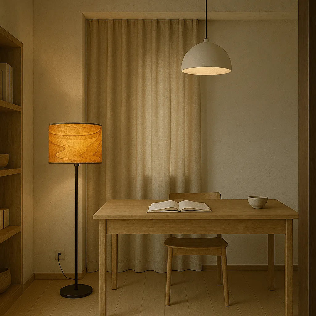Vintage Drum Pendant Light Shade | Wooden Lampshade Kits for Floor Lamps & Bedrooms