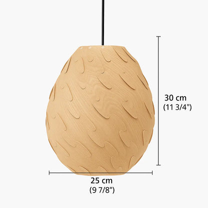 Abat-jour suspendu en bois de style nordique en forme d'œuf pour îlot de cuisine | Kit de fabrication de lampe à monter soi-même