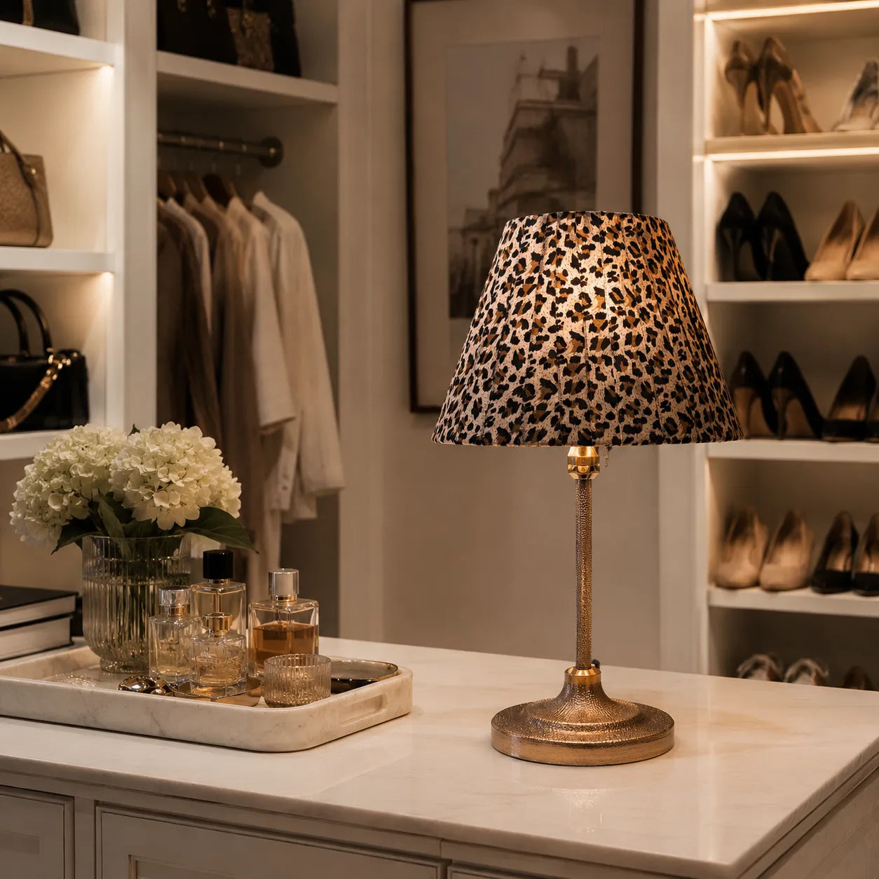 Fabric Empire Lampshade DIY Kit | Leopard Print Table Lamp Shade