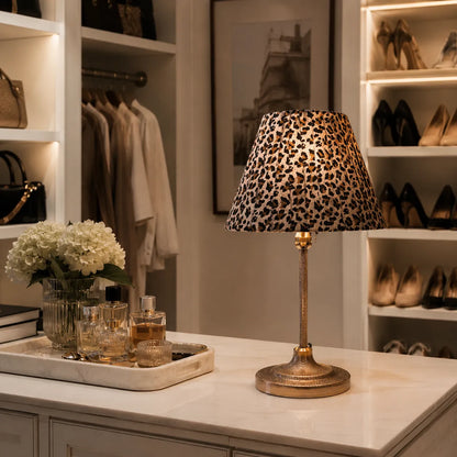 Fabric Empire Lampshade DIY Kit | Leopard Print Table Lamp Shade