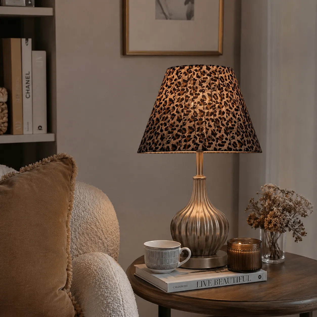 Fabric Empire Lampshade DIY Kit | Leopard Print Table Lamp Shade