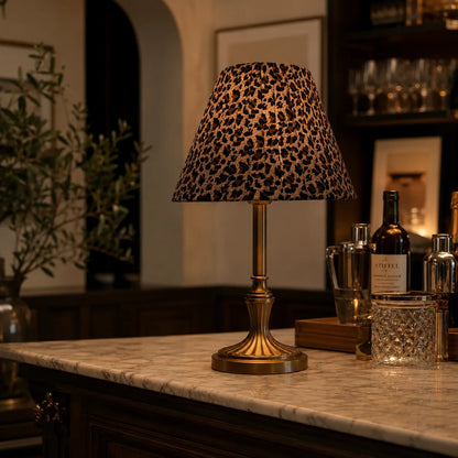 Fabric Empire Lampshade DIY Kit | Leopard Print Table Lamp Shade