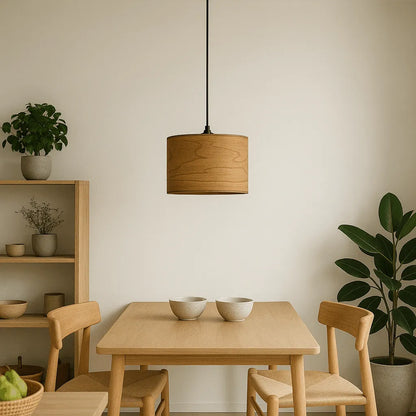 Vintage Drum Pendant Light Shade | Wooden Lampshade Kits for Floor Lamps & Bedrooms