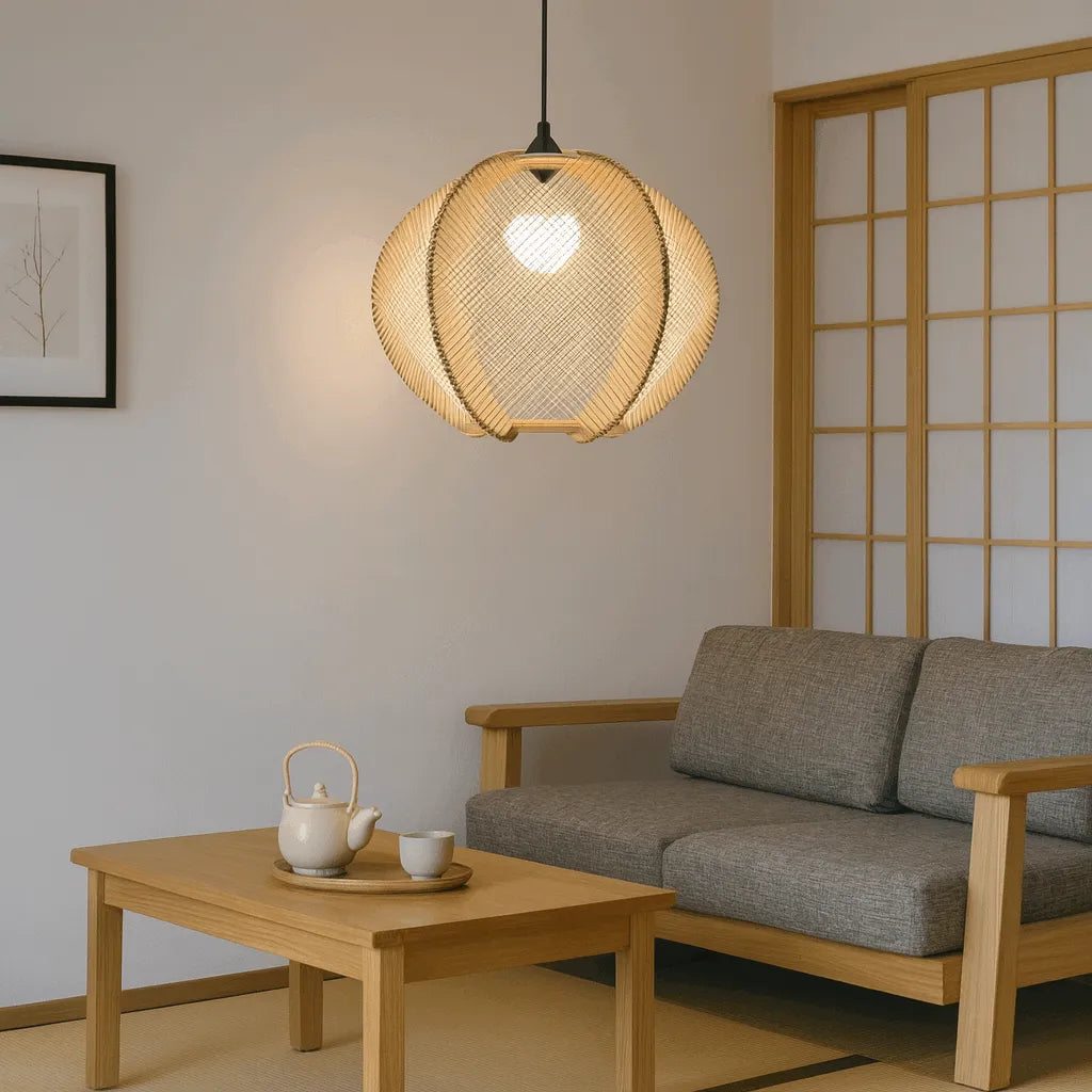Nordic Wooden Rope Pendant Light Shade for Living Room & Dining Room – E26/E27