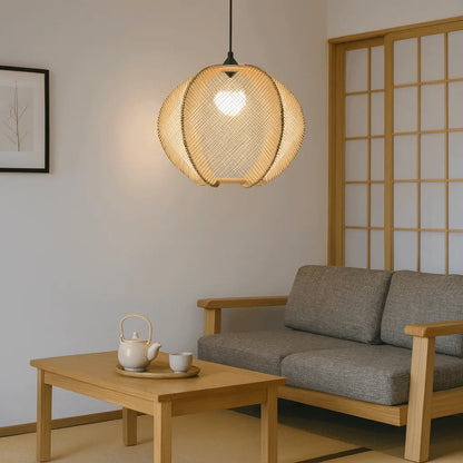 Nordic Wooden Pendant Light Shade | Natural Rope DIY Lampshade Kit