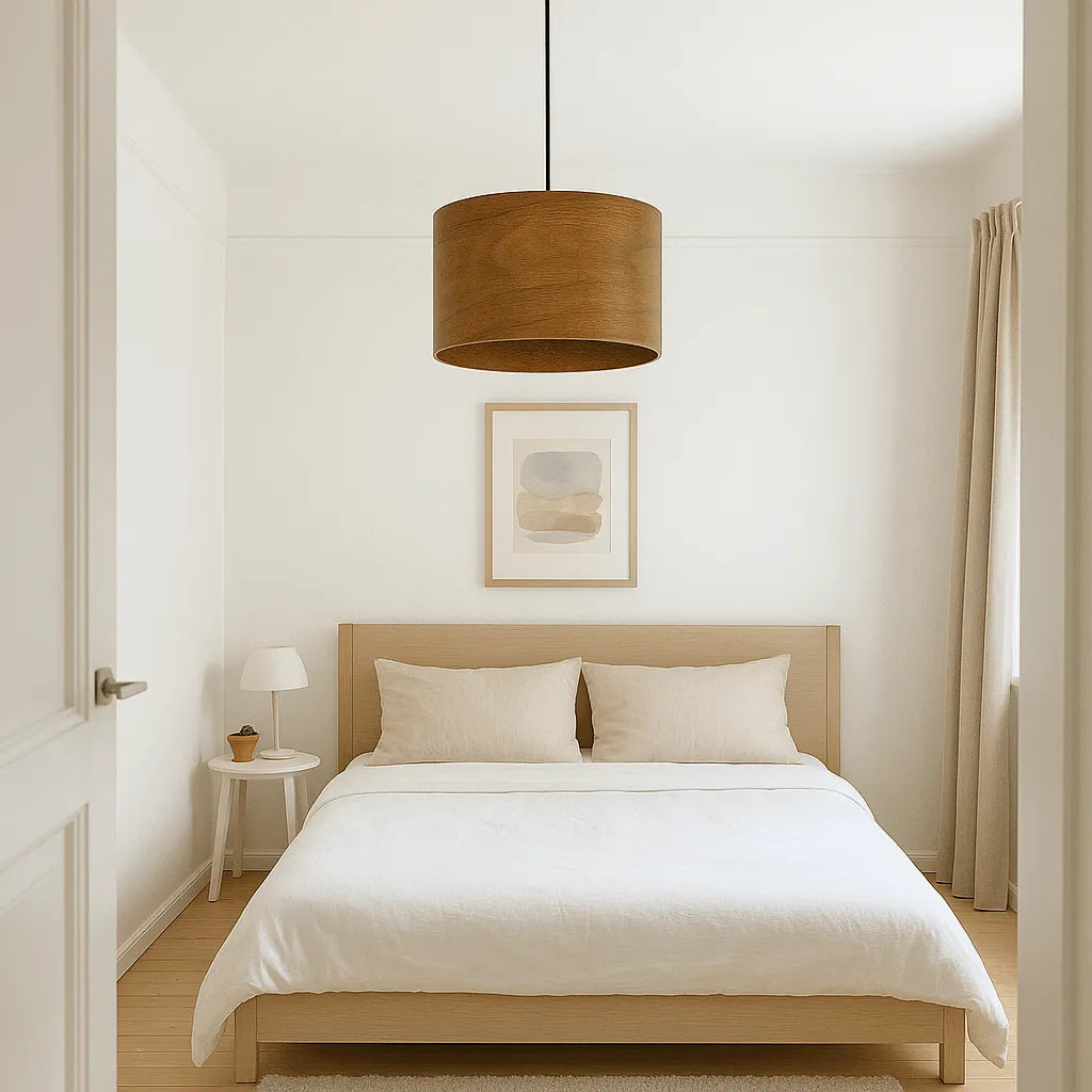 Vintage Drum Pendant Light Shade | Wooden Lampshade Kits for Floor Lamps & Bedrooms