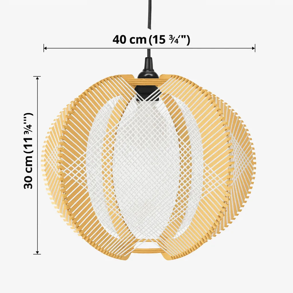 Nordic Wooden Rope Pendant Light Shade for Living Room & Dining Room – E26/E27