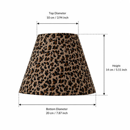 Fabric Empire Lampshade DIY Kit | Leopard Print Table Lamp Shade