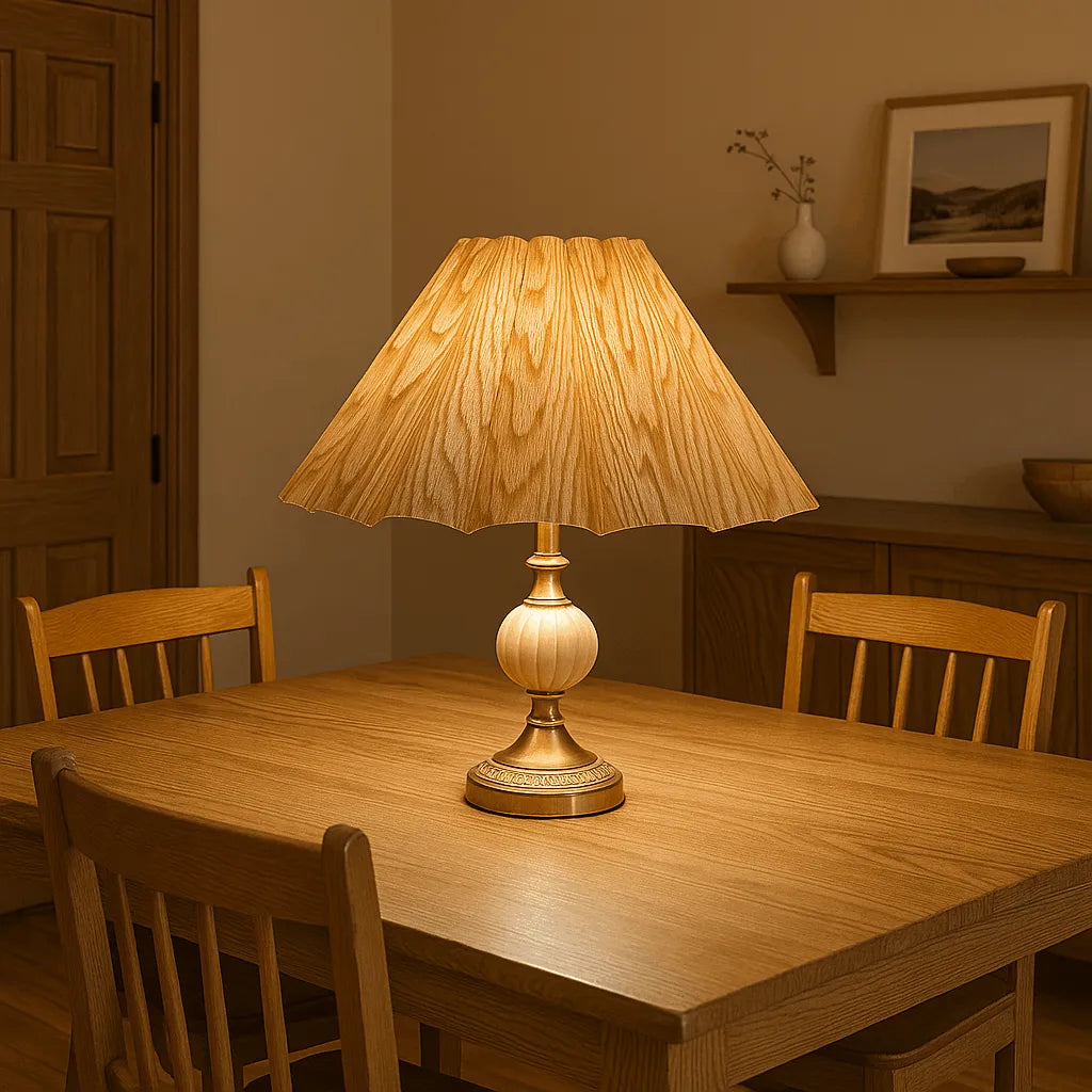 Nordische Jakobsmuschel-Lampenschirme aus Holz für Tisch- und Stehleuchten | DIY Lampenschirm-Bausätze