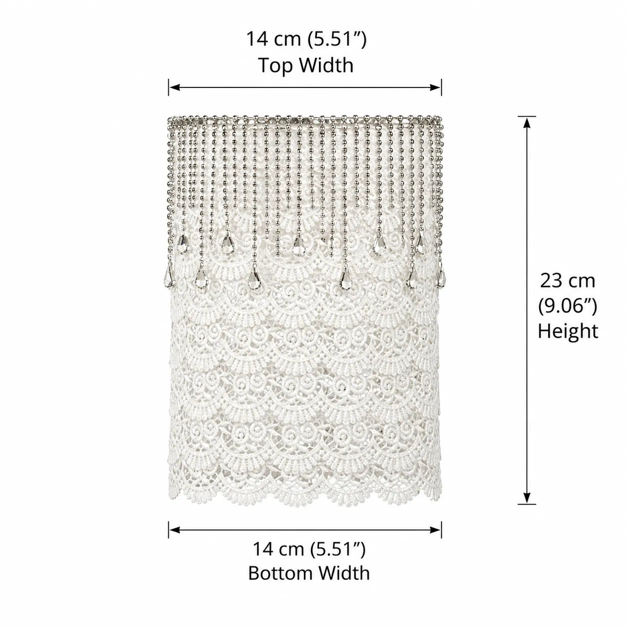 Vintage White Lace Lampshade | DIY Romantic Bedside Table Lamp Shade Kit