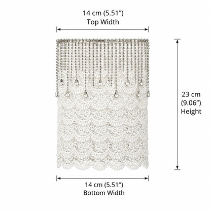 Vintage White Lace Lampshade | DIY Romantic Bedside Table Lamp Shade Kit