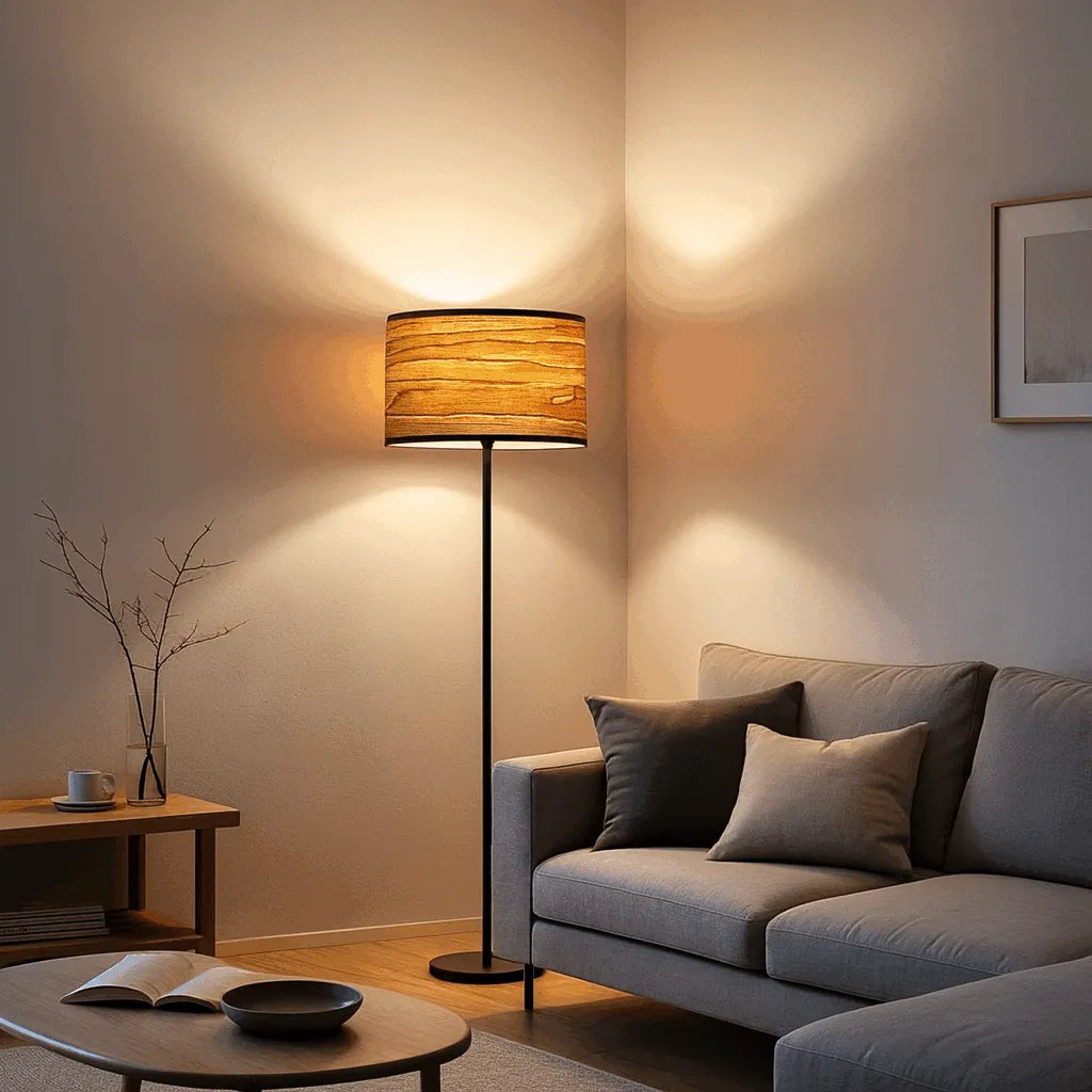 Vintage Drum Pendant Light Shade | Wooden Lampshade Kits for Floor Lamps & Bedrooms