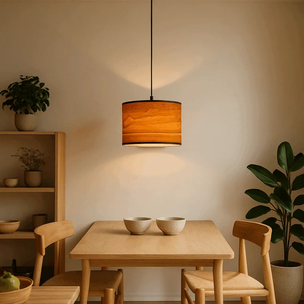 Vintage Drum Pendant Light Shade | Wooden Lampshade Kits for Floor Lamps & Bedrooms