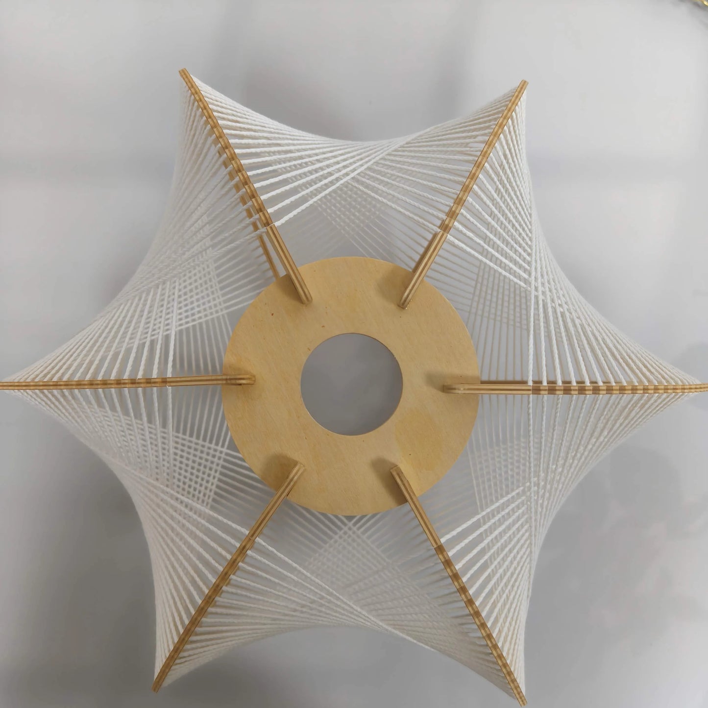 Nordic Wooden Rope Pendant Light Shade for Living Room & Dining Room – E26/E27