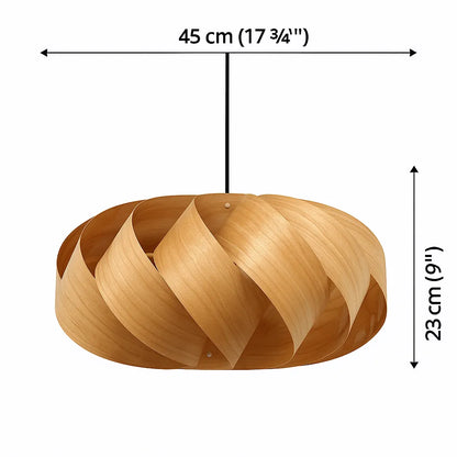 Nordic Swirl Wood Pendant Light Shade for Living Room | DIY Lampshade Kits