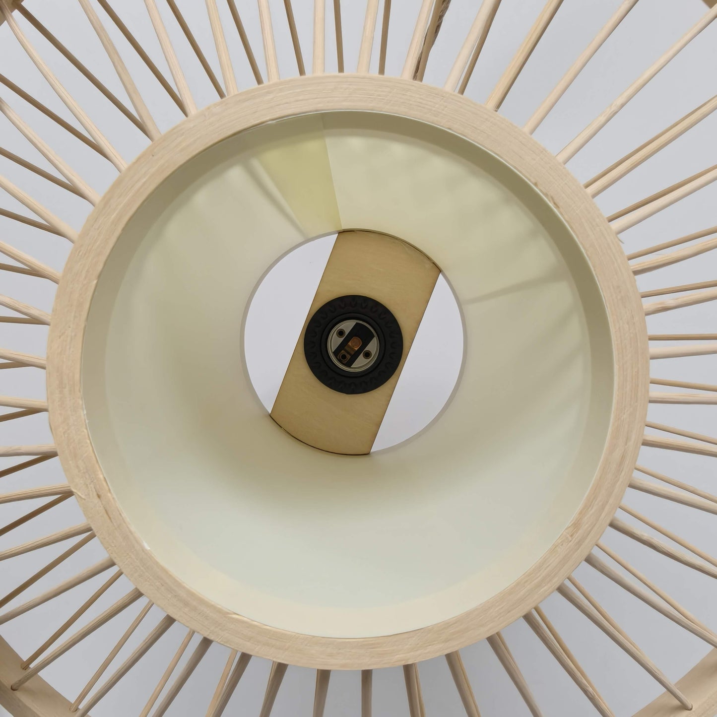 Japandi Disc Bamboo Pendant Light Shade | Minimalist Design – M11/E26/E27