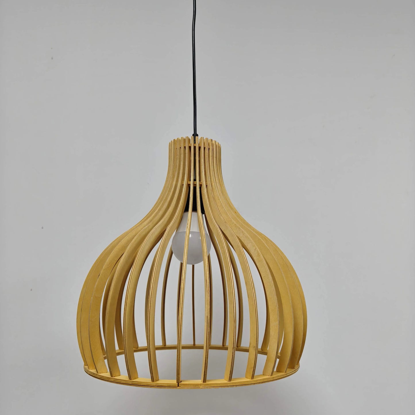 Scandinavia Sculptural Birdcage Wood Pendant Light Shade – M11