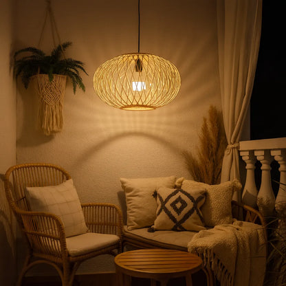 Nordic Globe Bamboo Pendant Light Shade | DIY Cage Lampshade Kit