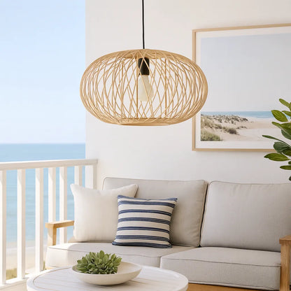 Nordic Globe Bamboo Pendant Light Shade | DIY Cage Lampshade Kit