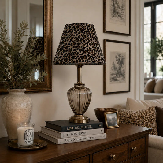 Fabric Empire Lampshade DIY Kit | Leopard Print Table Lamp Shade