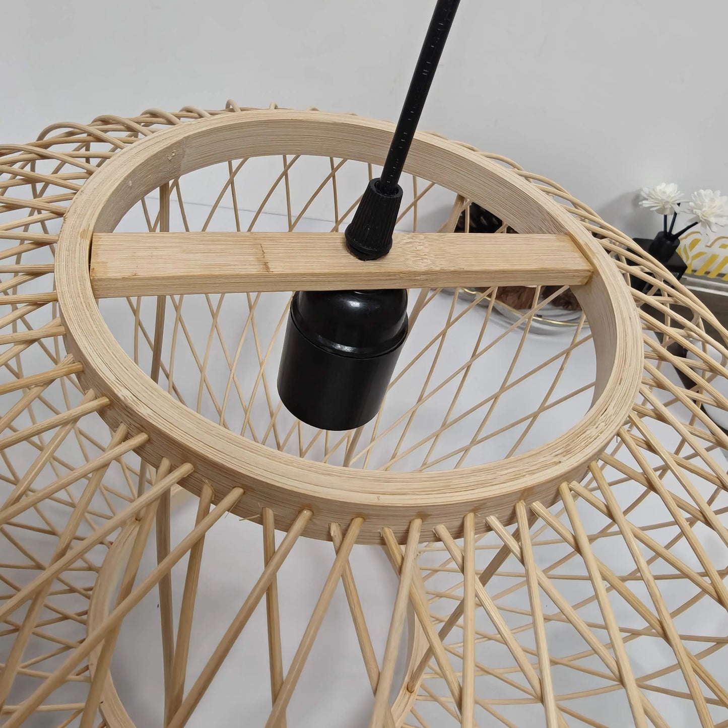 Nordic Globe Bamboo Pendant Light Shade | Cage Design – M11/E27/E26