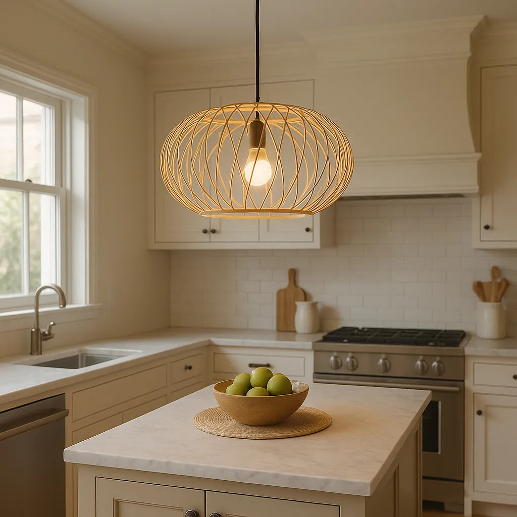 Nordic Globe Bamboo Pendant Light Shade | Cage Design – M11/E27/E26