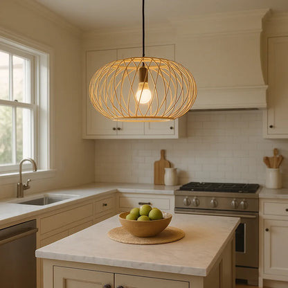 Nordic Globe Bamboo Pendant Light Shade | DIY Cage Lampshade Kit