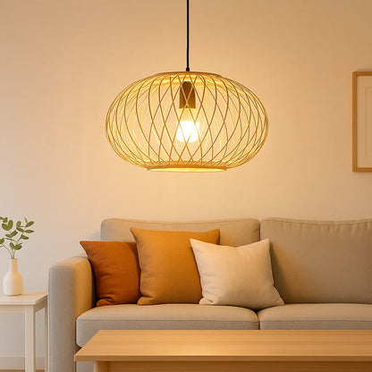 Nordic Globe Bamboo Pendant Light Shade | DIY Cage Lampshade Kit