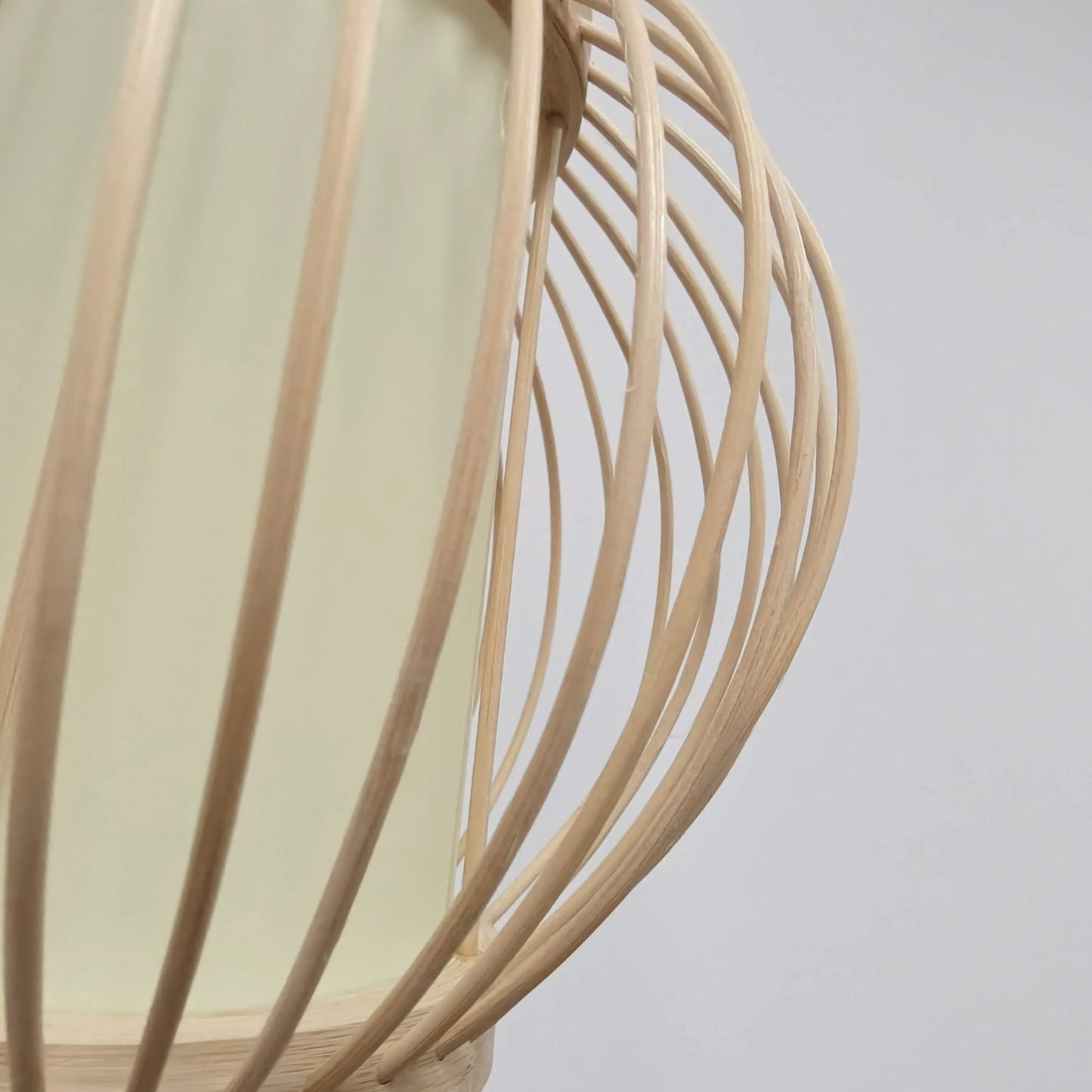 Japandi Small Lantern Bamboo Pendant Light Shade for Bedside | Minimalist Design – M11