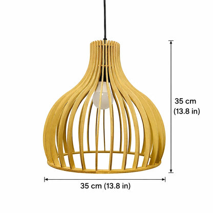 Scandinavia Birdcage Wood Pendant Light Shade | Sculptural DIY Lampshade Kit