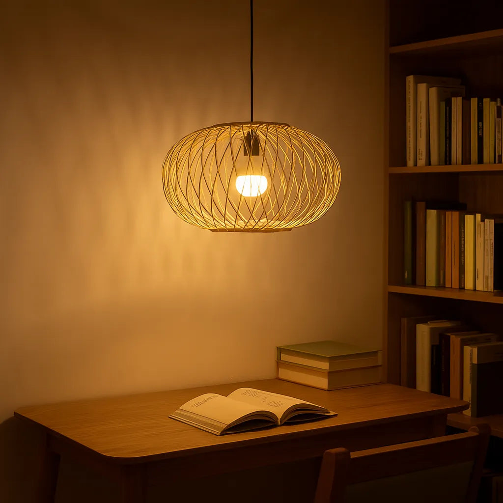 Nordic Globe Bamboo Pendant Light Shade | Cage Design – M11/E27/E26