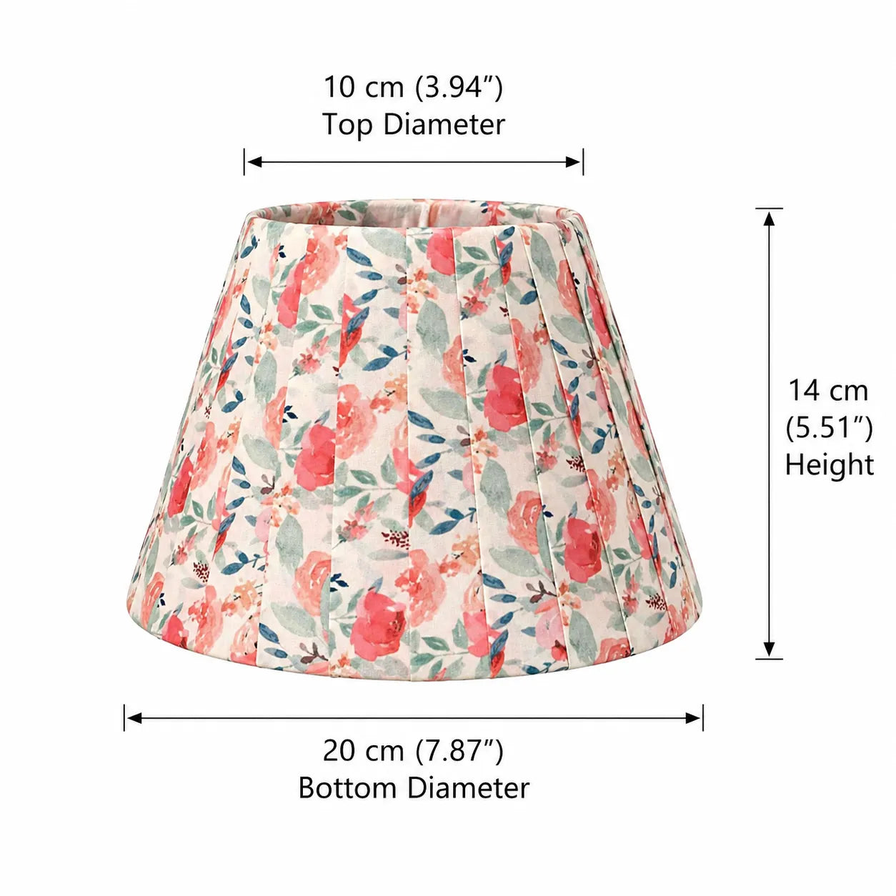 Floral DIY Pleated Lampshade for Table Lamp | Pink Vintage Empire Lampshade Kit