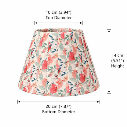 Floral DIY Pleated Lampshade for Table Lamp | Pink Vintage Empire Lampshade Kit
