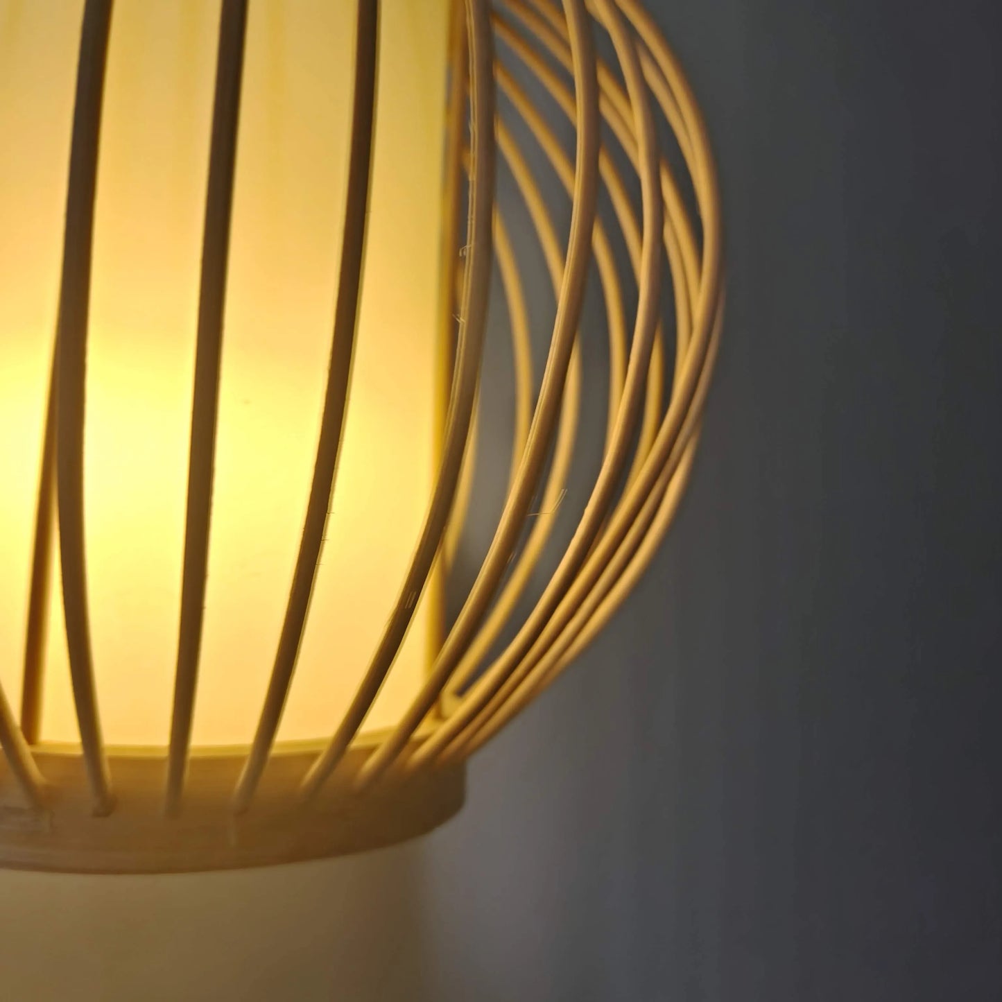 Japandi Small Lantern Bamboo Pendant Light Shade for Bedside | Minimalist Design – M11