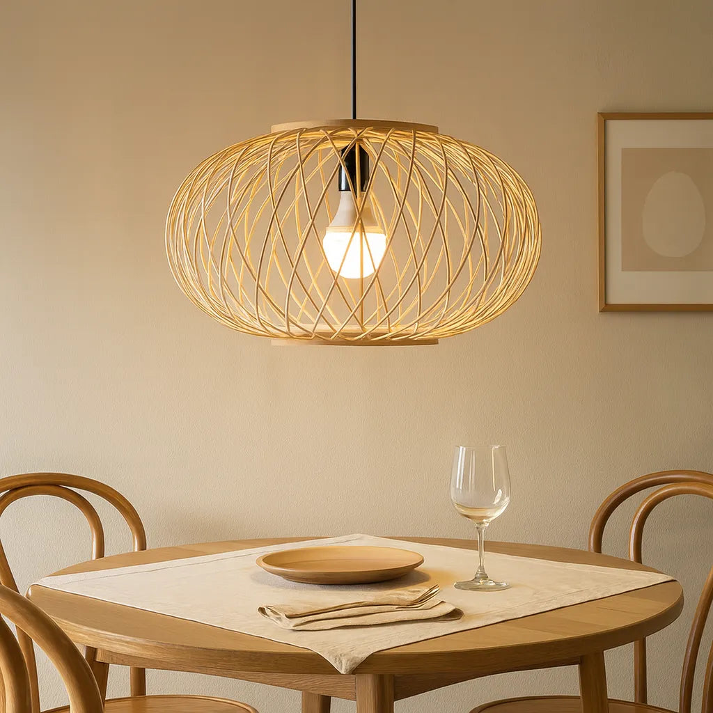 Nordic Globe Bamboo Pendant Light Shade | Cage Design – M11/E27/E26